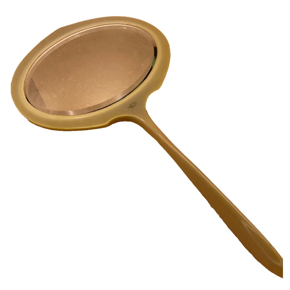 Vintage Hand Mirror 1920s DuPont Pyralin LaBelle Ivory hand mirror- Pre- owned